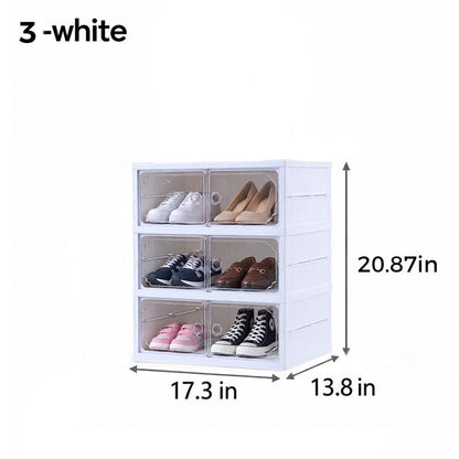 Folding shoe rack, magnetic transparent door shoe cabinet