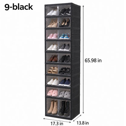 Folding shoe rack, magnetic transparent door shoe cabinet