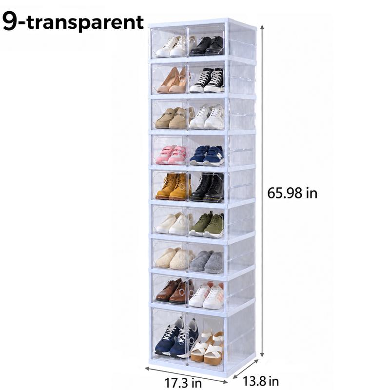 Folding shoe rack, magnetic transparent door shoe cabinet